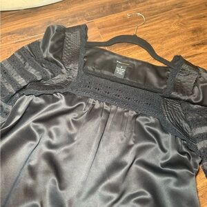 BCBGMaxAzria Black Satin Chemise